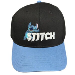 Disney Stitch Black Baseball Cap Snapback NWT